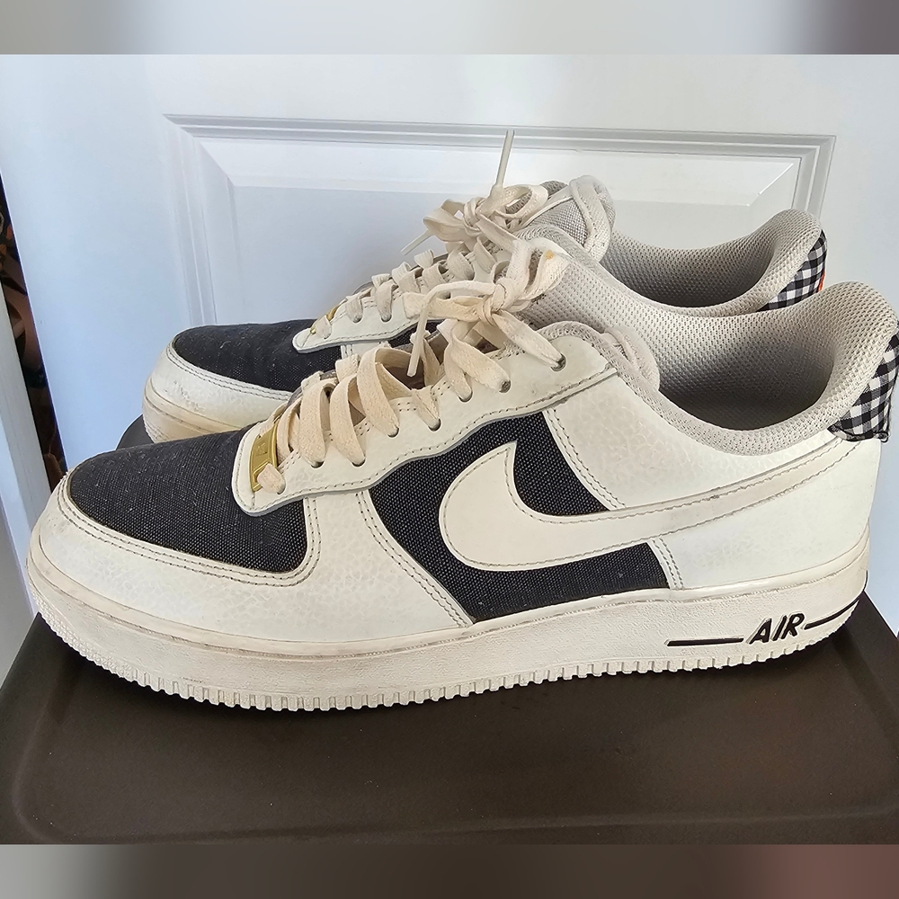 Nike Air Force 1 Low “Designed Fresh” AF1 FJ4021-133 Black Cream Gingham M Size8